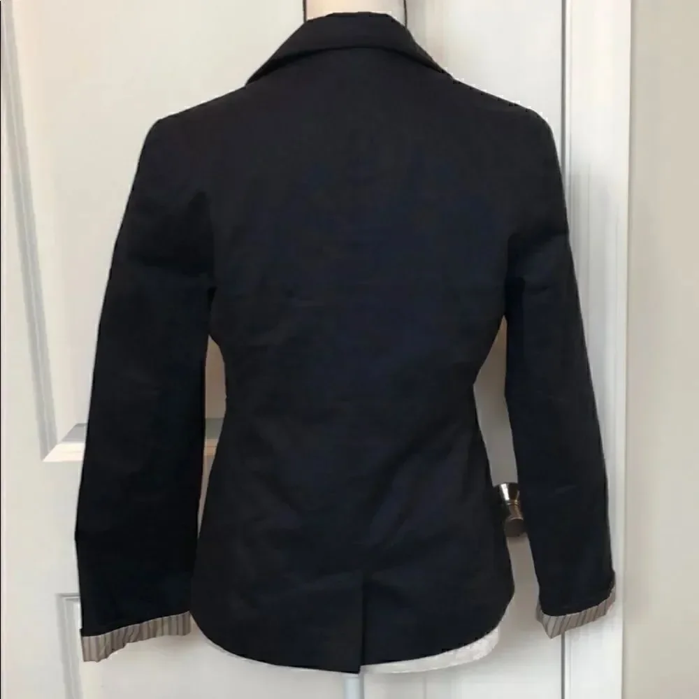 American Eagle navy blazer with black trim size M
